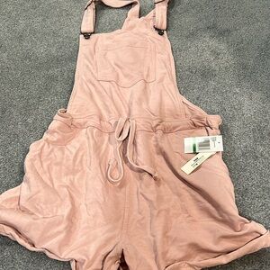 Wallflower Pink Drawstring Overalls
